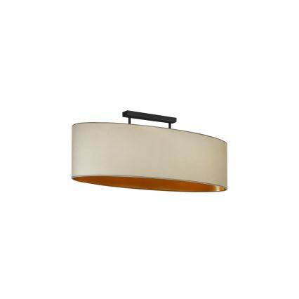 Duolla - Candeeiro integrado OVAL VEGAN 2xE27/15W/230V bege