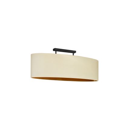 Duolla - Candeeiro integrado OVAL VEGAN 2xE27/15W/230V creme