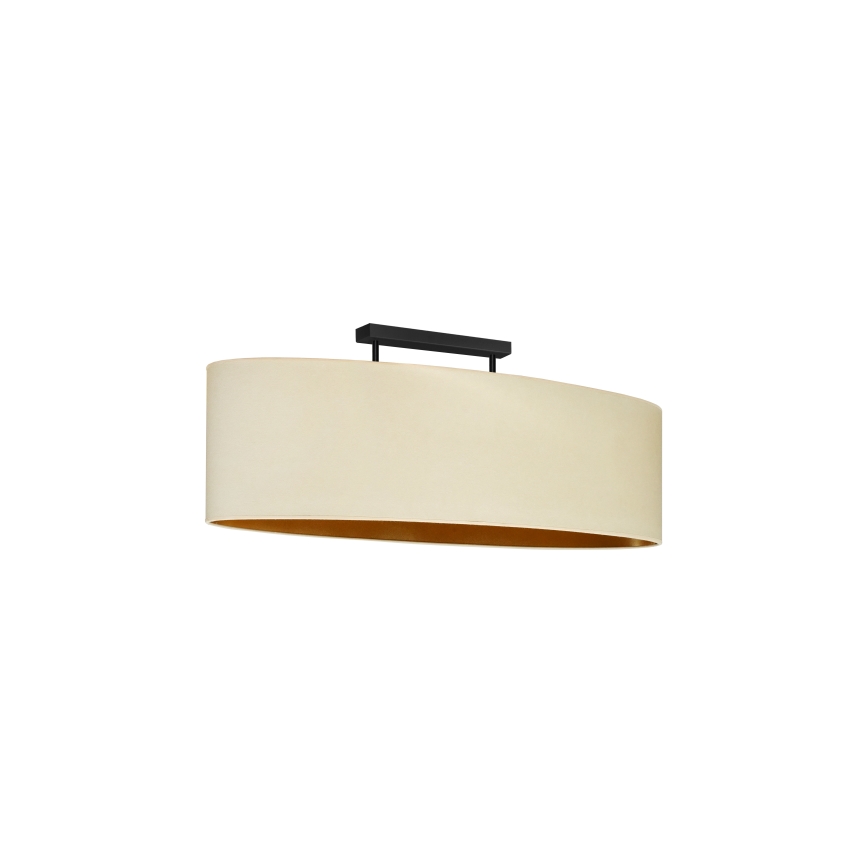 Duolla - Candeeiro integrado OVAL VEGAN 2xE27/15W/230V creme