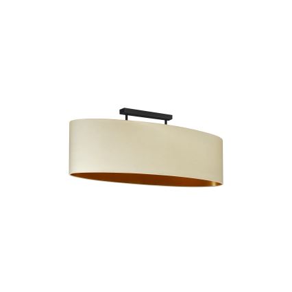 Duolla - Candeeiro integrado OVAL VEGAN 2xE27/15W/230V creme