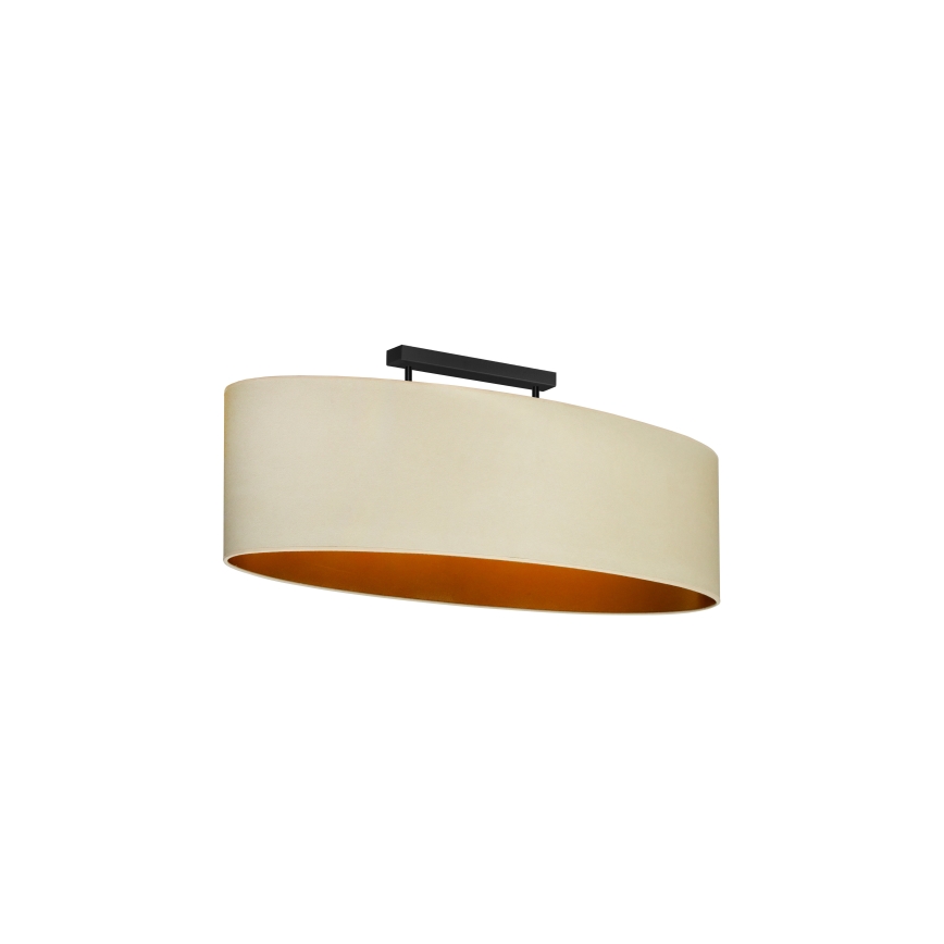 Duolla - Candeeiro integrado OVAL VEGAN 2xE27/15W/230V creme