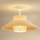 Duolla - Candeeiro integrado RIO RATTAN 1xE27/15W/230V diâmetro 45 cm bege/vime