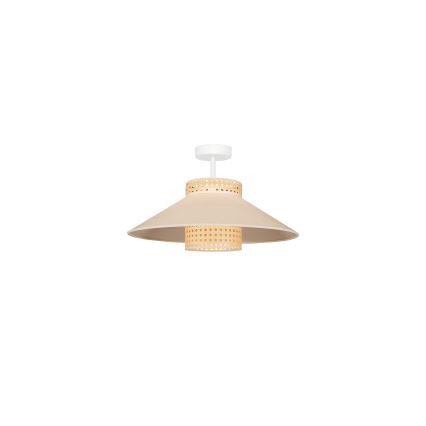 Duolla - Candeeiro integrado RIO RATTAN 1xE27/15W/230V diâmetro 45 cm bege/vime