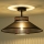 Duolla - Candeeiro integrado RIO SHINY 1xE27/15W/230V diâmetro 45 cm preto/cobre