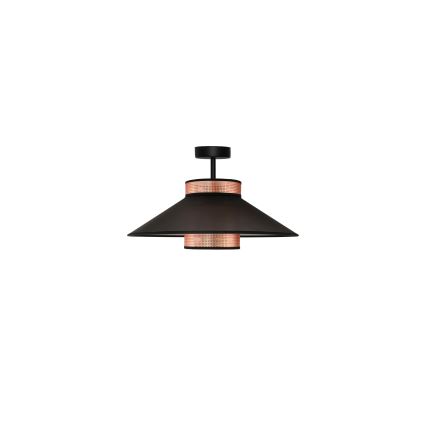 Duolla - Candeeiro integrado RIO SHINY 1xE27/15W/230V diâmetro 45 cm preto/cobre