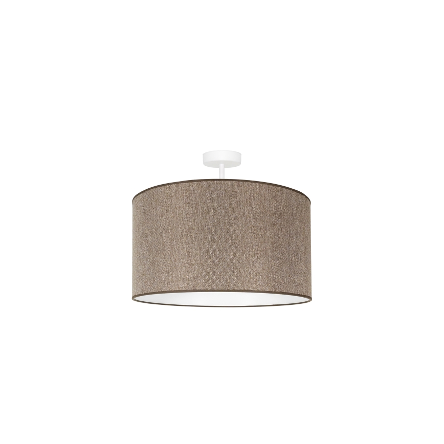 Duolla - Candeeiro integrado ROLLER ECO RECYCLING 1xE27/15W/230V diâmetro 45 cm castanho
