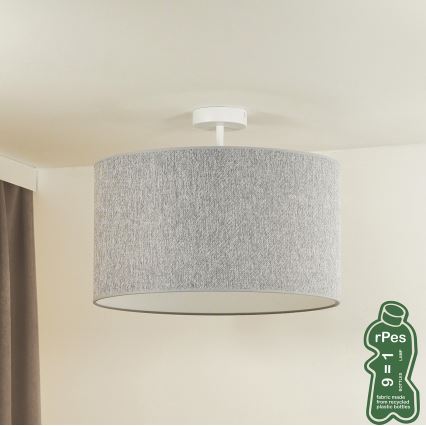 Duolla - Candeeiro integrado ROLLER ECO RECYCLING 1xE27/15W/230V diâmetro 45 cm cinzento