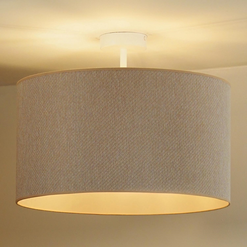 Duolla - Candeeiro integrado ROLLER ECO RECYCLING 1xE27/15W/230V diâmetro 45 cm creme