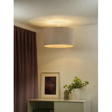 Duolla - Candeeiro integrado ROLLER ECO RECYCLING 1xE27/15W/230V diâmetro 45 cm creme