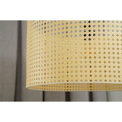 Duolla - Candeeiro integrado ROLLER RATTAN 1xE27/15W/230V diâmetro 45 cm bege