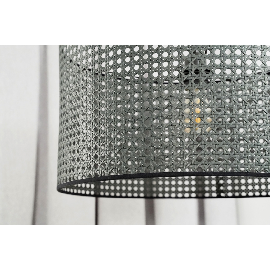 Duolla - Candeeiro integrado ROLLER RATTAN 1xE27/15W/230V diâmetro 45 cm preto