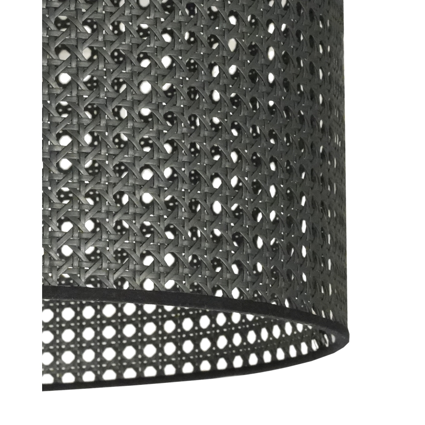 Duolla - Candeeiro integrado ROLLER RATTAN 1xE27/15W/230V diâmetro 45 cm preto