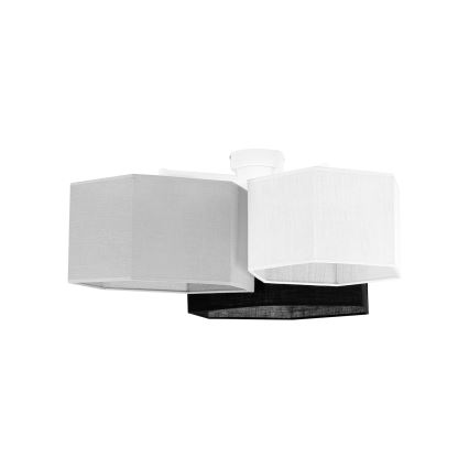 Duolla - Candeeiro integrado ROLLER TRIO HEX 3xE27/15W/230V preto/cinzento/branco