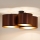 Duolla - Candeeiro integrado ROLLER TRIO SHINY 3xE27/15W/230V cobre/dourada