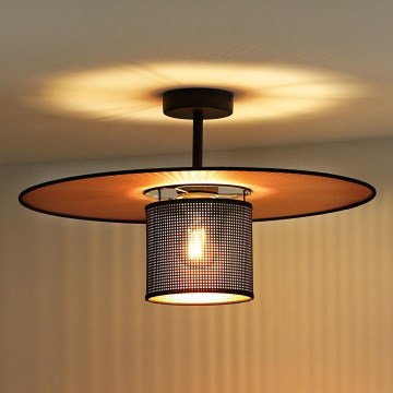 Duolla - Candeeiro integrado TOKYO SHINY 1xE27/15W/230V diâmetro 50 cm preto/cobre