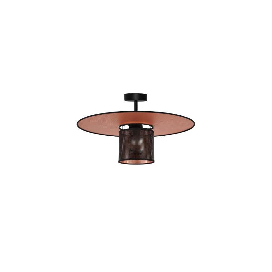 Duolla - Candeeiro integrado TOKYO SHINY 1xE27/15W/230V diâmetro 50 cm preto/cobre