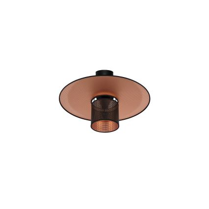 Duolla - Candeeiro integrado TOKYO SHINY 1xE27/15W/230V diâmetro 50 cm preto/cobre