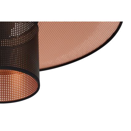 Duolla - Candeeiro integrado TOKYO SHINY 1xE27/15W/230V diâmetro 50 cm preto/cobre