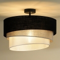 Duolla - Candeeiro integrado TRIO 1xE27/15W/230V diâmetro 45 cm preto/cinzento/branco