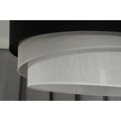 Duolla - Candeeiro integrado TRIO 1xE27/15W/230V diâmetro 45 cm preto/cinzento/branco