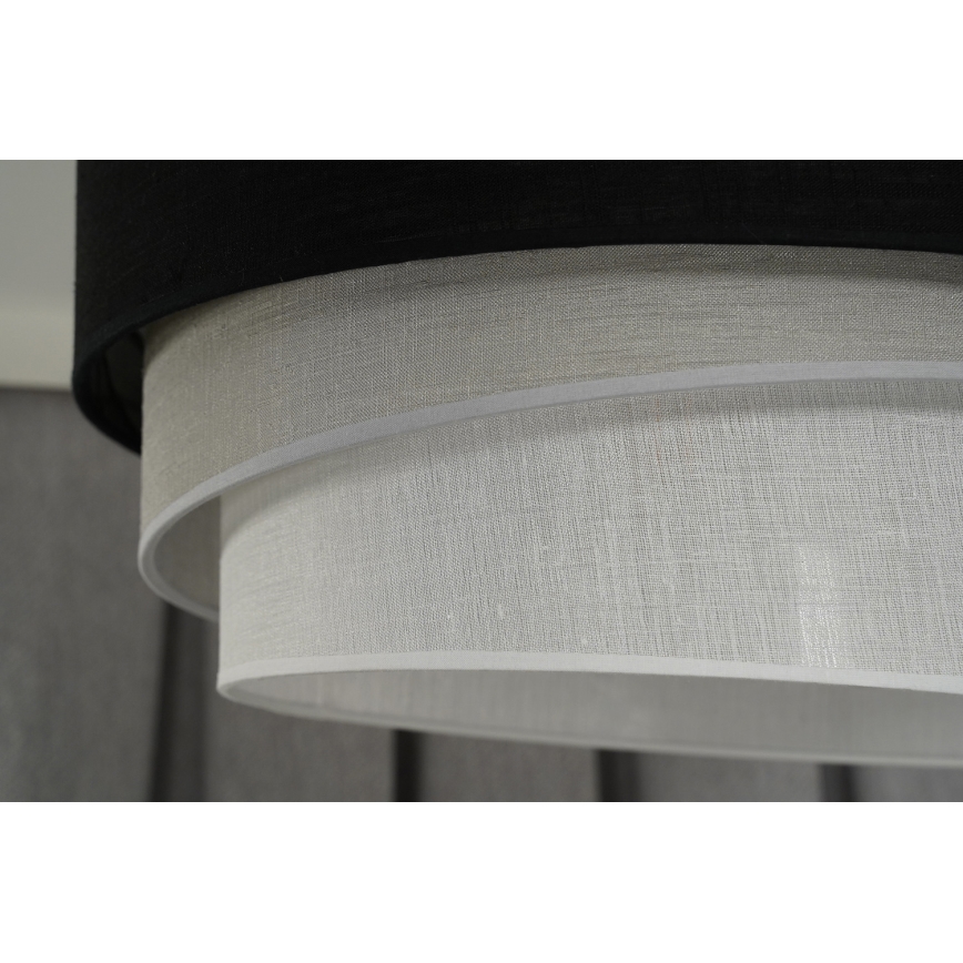 Duolla - Candeeiro integrado TRIO 1xE27/15W/230V diâmetro 45 cm preto/cinzento/branco