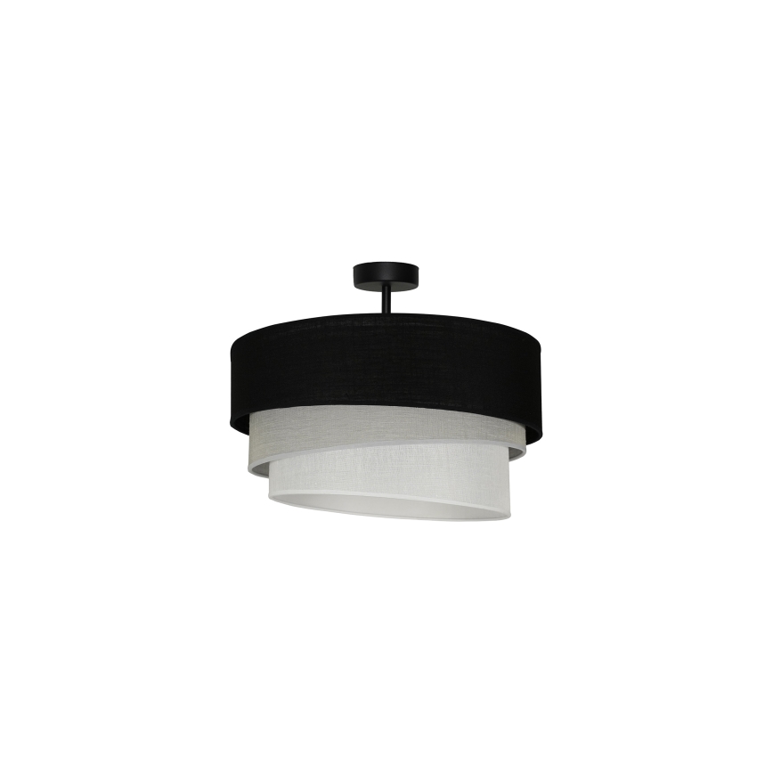 Duolla - Candeeiro integrado TRIO 1xE27/15W/230V diâmetro 45 cm preto/cinzento/branco
