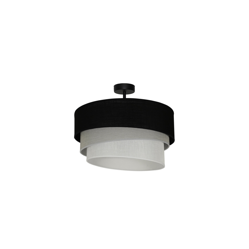 Duolla - Candeeiro integrado TRIO 1xE27/15W/230V diâmetro 45 cm preto/cinzento/branco