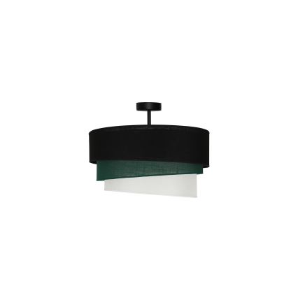 Duolla - Candeeiro integrado TRIO 1xE27/15W/230V diâmetro 45 cm preto/verde/branco