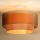 Duolla - Candeeiro integrado WOOD BOHO 1xE27/15W/230V diâmetro 45 cm cobre/bege