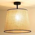 Duolla - Candeeiro integrado YUTE 1xE27/15W/230V diâmetro 38 cm cinzento/preto
