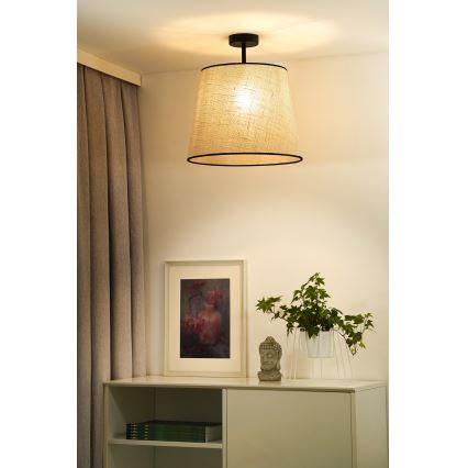 Duolla - Candeeiro integrado YUTE 1xE27/15W/230V diâmetro 38 cm cinzento/preto