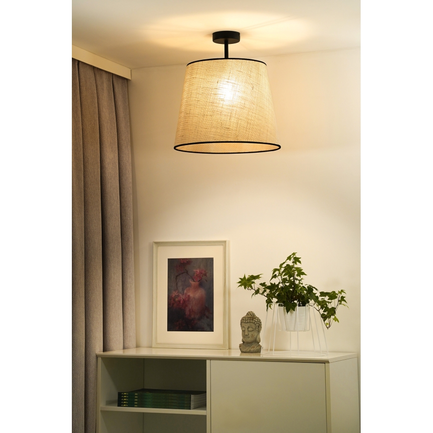 Duolla - Candeeiro integrado YUTE 1xE27/15W/230V diâmetro 38 cm cinzento/preto