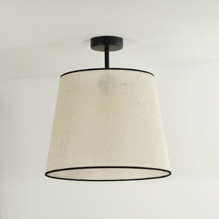 Duolla - Candeeiro integrado YUTE 1xE27/15W/230V diâmetro 38 cm cinzento/preto