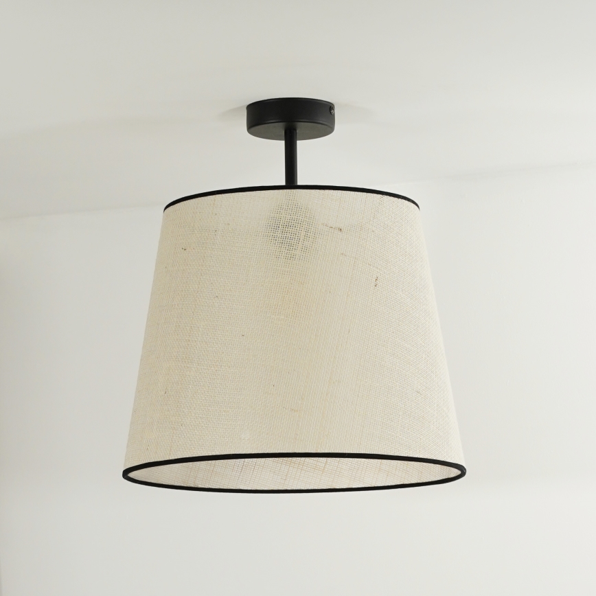 Duolla - Candeeiro integrado YUTE 1xE27/15W/230V diâmetro 38 cm cinzento/preto