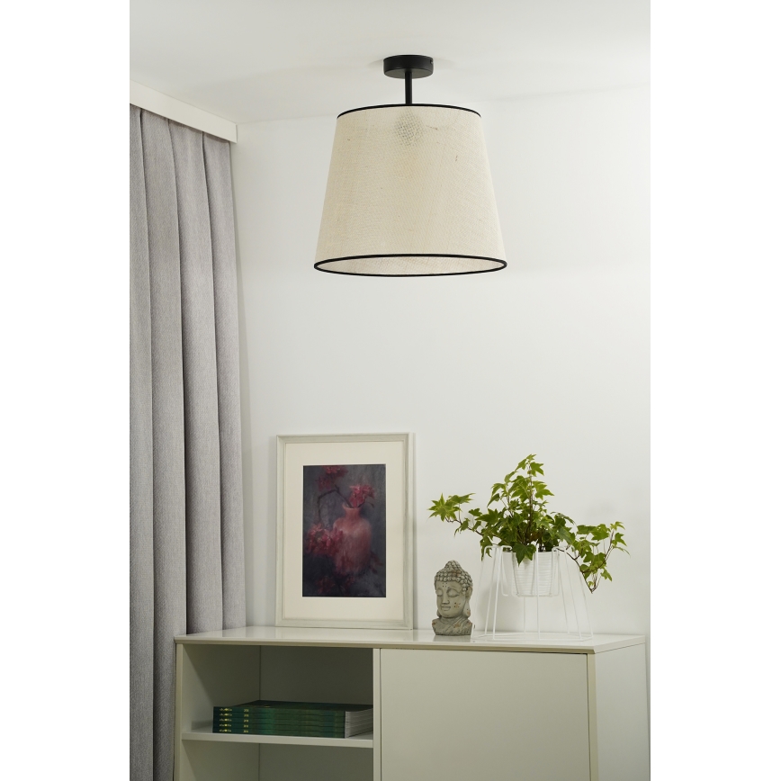 Duolla - Candeeiro integrado YUTE 1xE27/15W/230V diâmetro 38 cm cinzento/preto