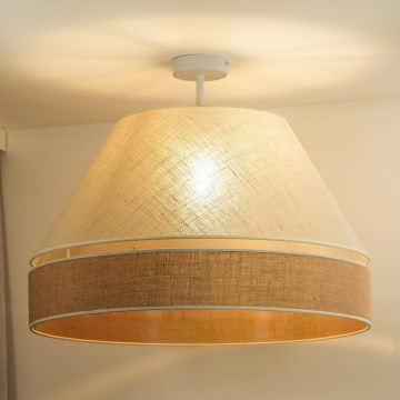 Duolla - Candeeiro integrado YUTE AVIGNON 1xE27/15W/230V diâmetro 60 cm cinzento/castanho