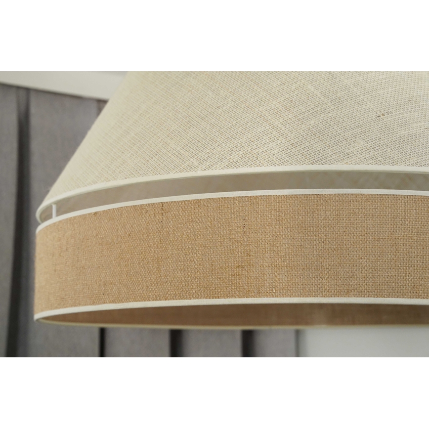 Duolla - Candeeiro integrado YUTE AVIGNON 1xE27/15W/230V diâmetro 60 cm cinzento/castanho