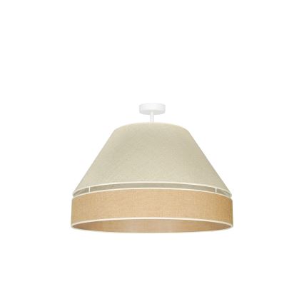 Duolla - Candeeiro integrado YUTE AVIGNON 1xE27/15W/230V diâmetro 60 cm cinzento/castanho