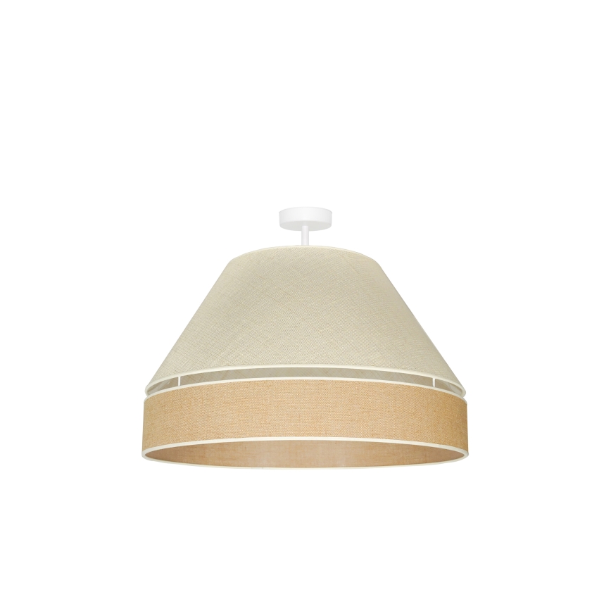 Duolla - Candeeiro integrado YUTE AVIGNON 1xE27/15W/230V diâmetro 60 cm cinzento/castanho