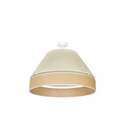Duolla - Candeeiro integrado YUTE AVIGNON 1xE27/15W/230V diâmetro 60 cm cinzento/castanho