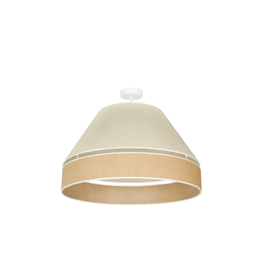 Duolla - Candeeiro integrado YUTE AVIGNON 1xE27/15W/230V diâmetro 60 cm cinzento/castanho