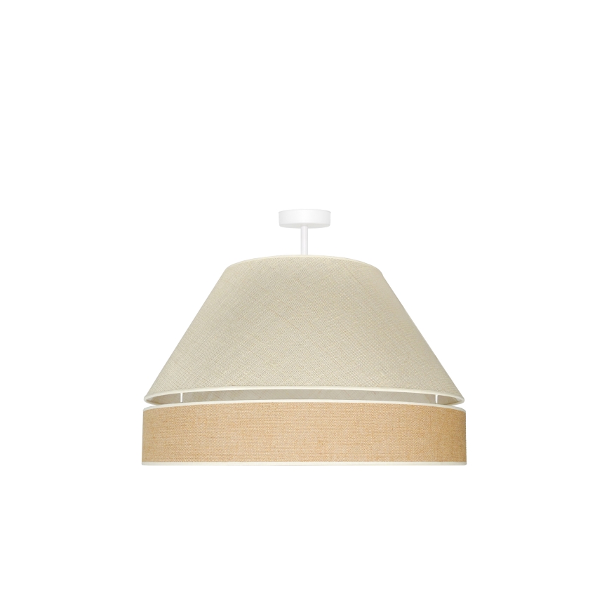 Duolla - Candeeiro integrado YUTE AVIGNON 1xE27/15W/230V diâmetro 60 cm cinzento/castanho