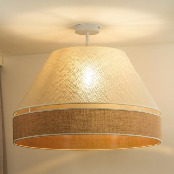 Duolla - Candeeiro integrado YUTE AVIGNON 1xE27/15W/230V diâmetro 60 cm creme/bege