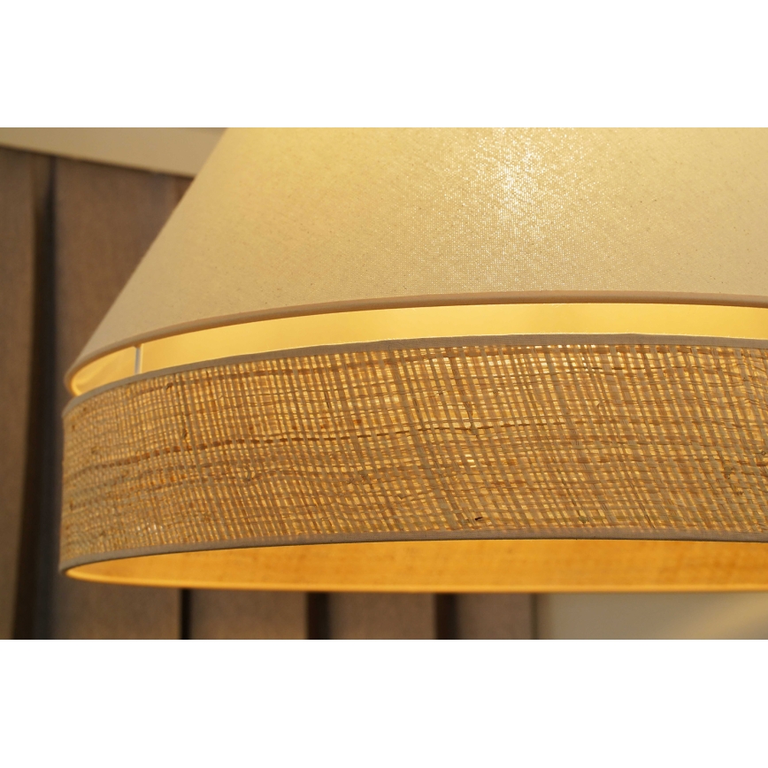 Duolla - Candeeiro integrado YUTE AVIGNON 1xE27/15W/230V diâmetro 60 cm creme/bege