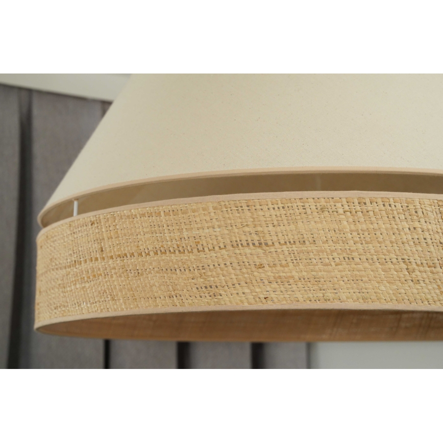 Duolla - Candeeiro integrado YUTE AVIGNON 1xE27/15W/230V diâmetro 60 cm creme/bege