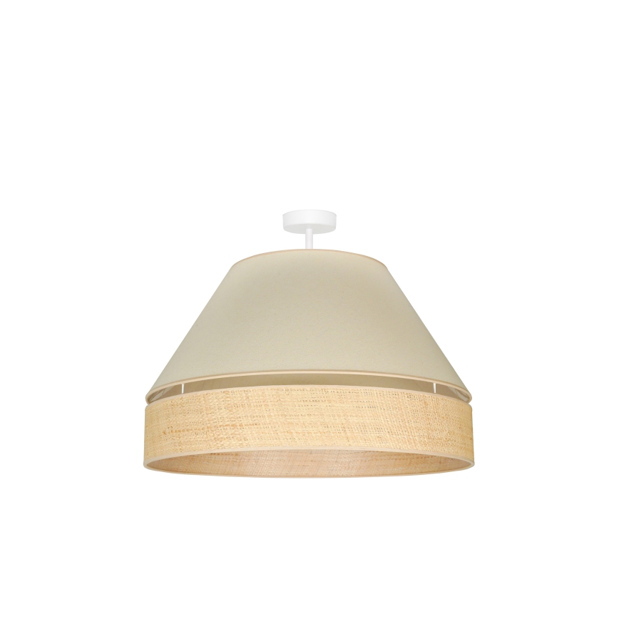Duolla - Candeeiro integrado YUTE AVIGNON 1xE27/15W/230V diâmetro 60 cm creme/bege