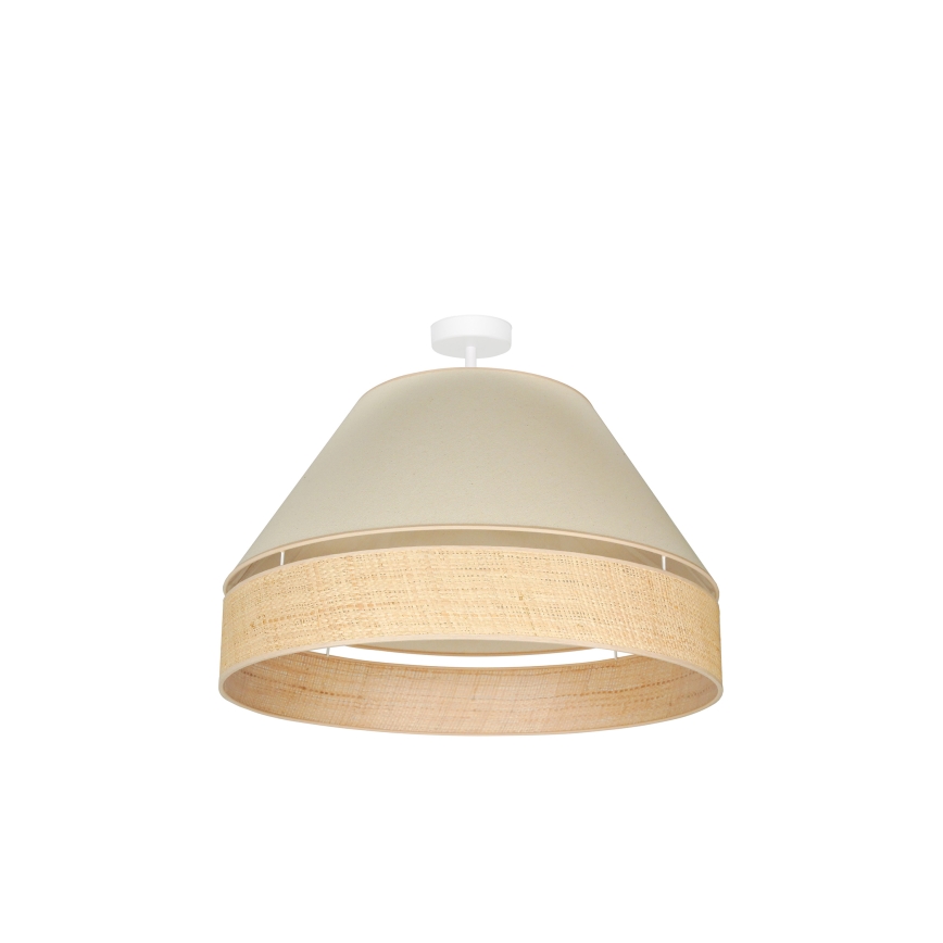 Duolla - Candeeiro integrado YUTE AVIGNON 1xE27/15W/230V diâmetro 60 cm creme/bege