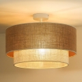 Duolla - Candeeiro integrado YUTE BOHO 1xE27/15W/230V diâmetro 45 cm castanho/creme