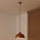 Duolla - Candeeiro pendente com cabo IRONLINE 1xE27/15W/230V Ø 27 cm cobre/preto