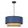 Duolla - Candeeiro suspenso BOHO 1xE27/15W/230V diâmetro 45 cm azul/vime
